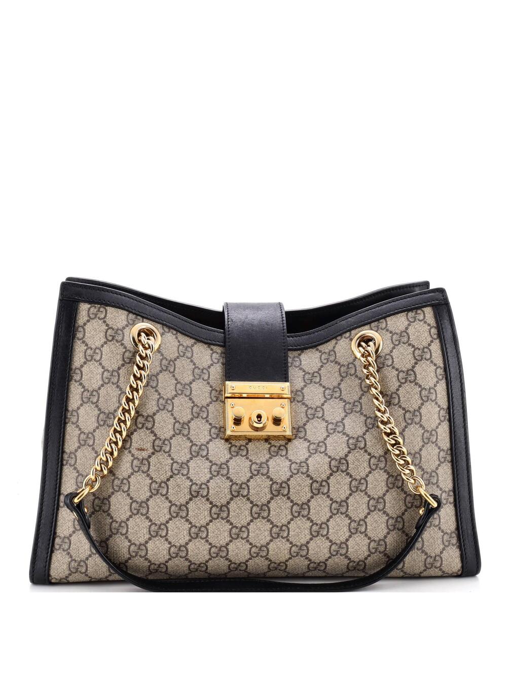 Gucci Padlock Chain Tote Gg Coated #377589G11B